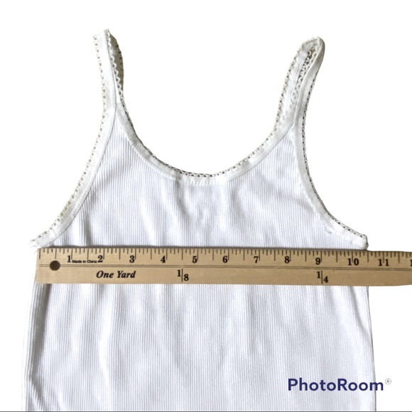 Tamara Catz Vintage 90s White Tank Top With Sequin Palm Tree Size - Small - Picture 6 of 6